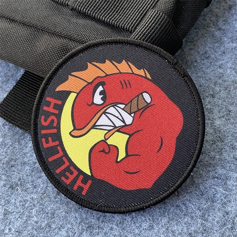 Urban Backpack Tactical - HELLFISH Logo Print Patch Klittenband Hellfish