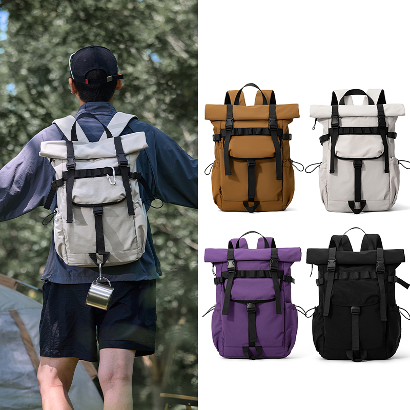 Hiking Backpack Waterproof - Nieuwe heren rugzak met opvouwbare opening,